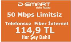 50 Mbps  Limitsiz  Fiber  İnternet Herşey Dahil  114,9 TL