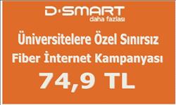D-Smart Üniversitelere Özel Sınırsız Fiber İnternet 74,9 TL 